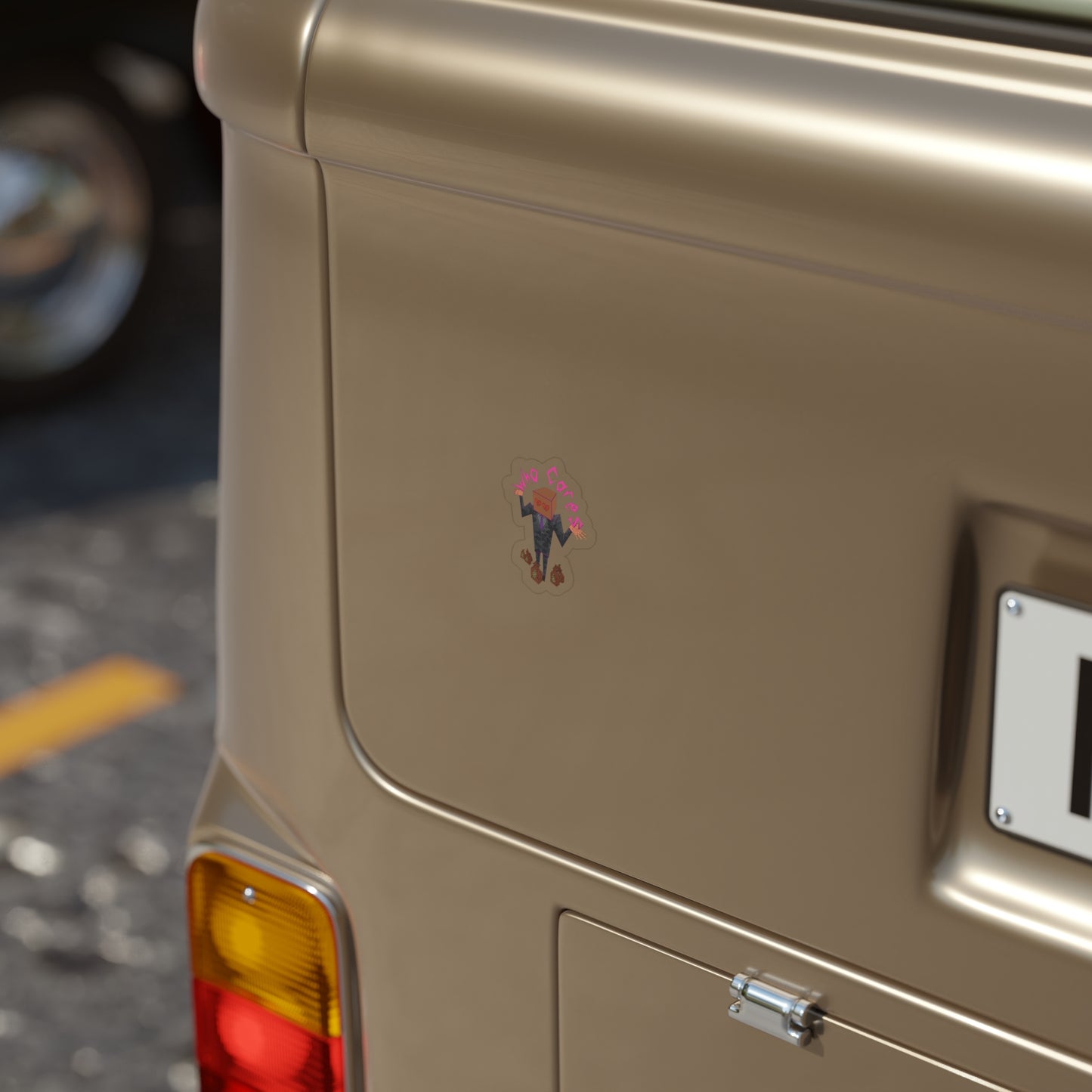 Who Cares Die-Cut Transparent Stickers